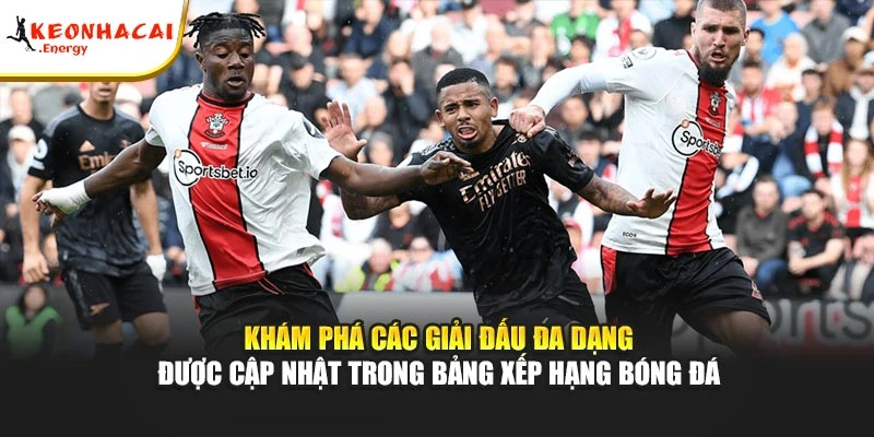 Khám phá các giải đấu đa dạng được cập nhật trong bảng xếp hạng bóng đá